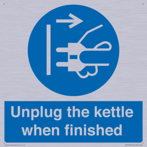 Unplug the kettle when finished